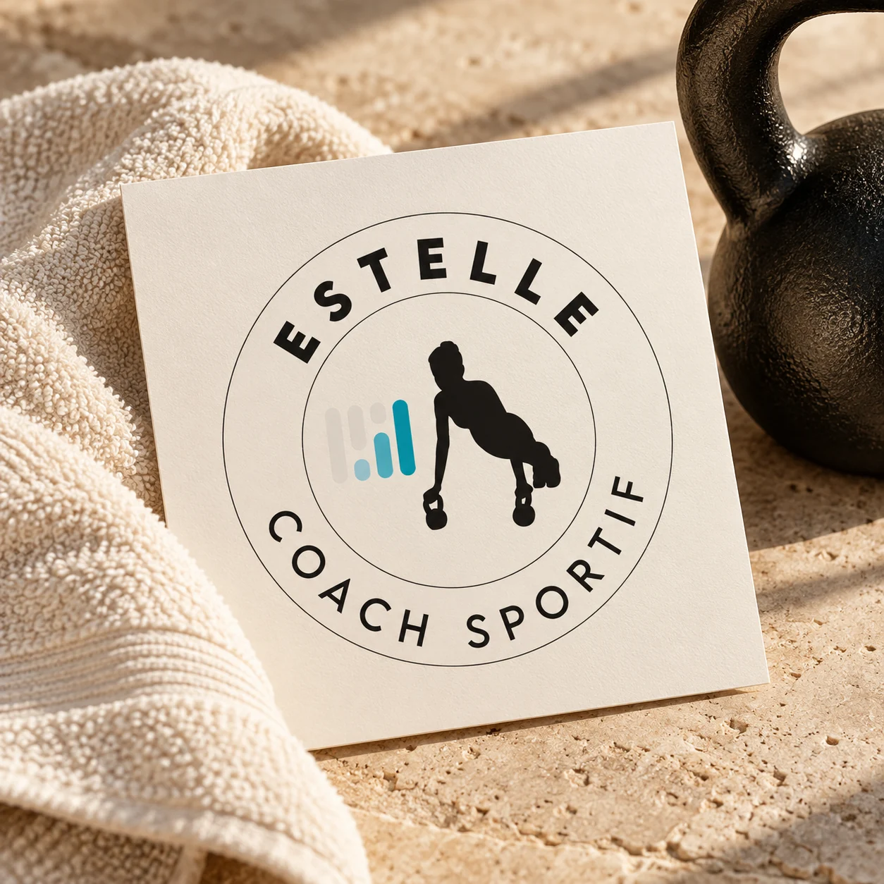 Mockup du logo Estelle coach sportif