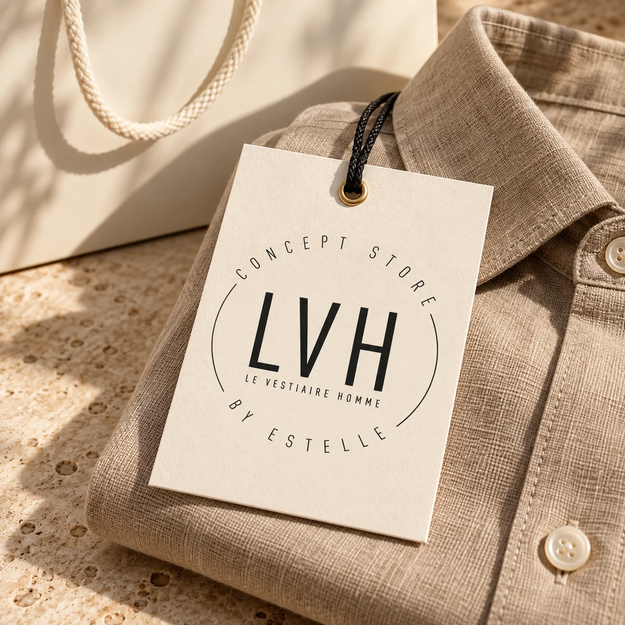 Mockup du logo Le Vestiaire Homme