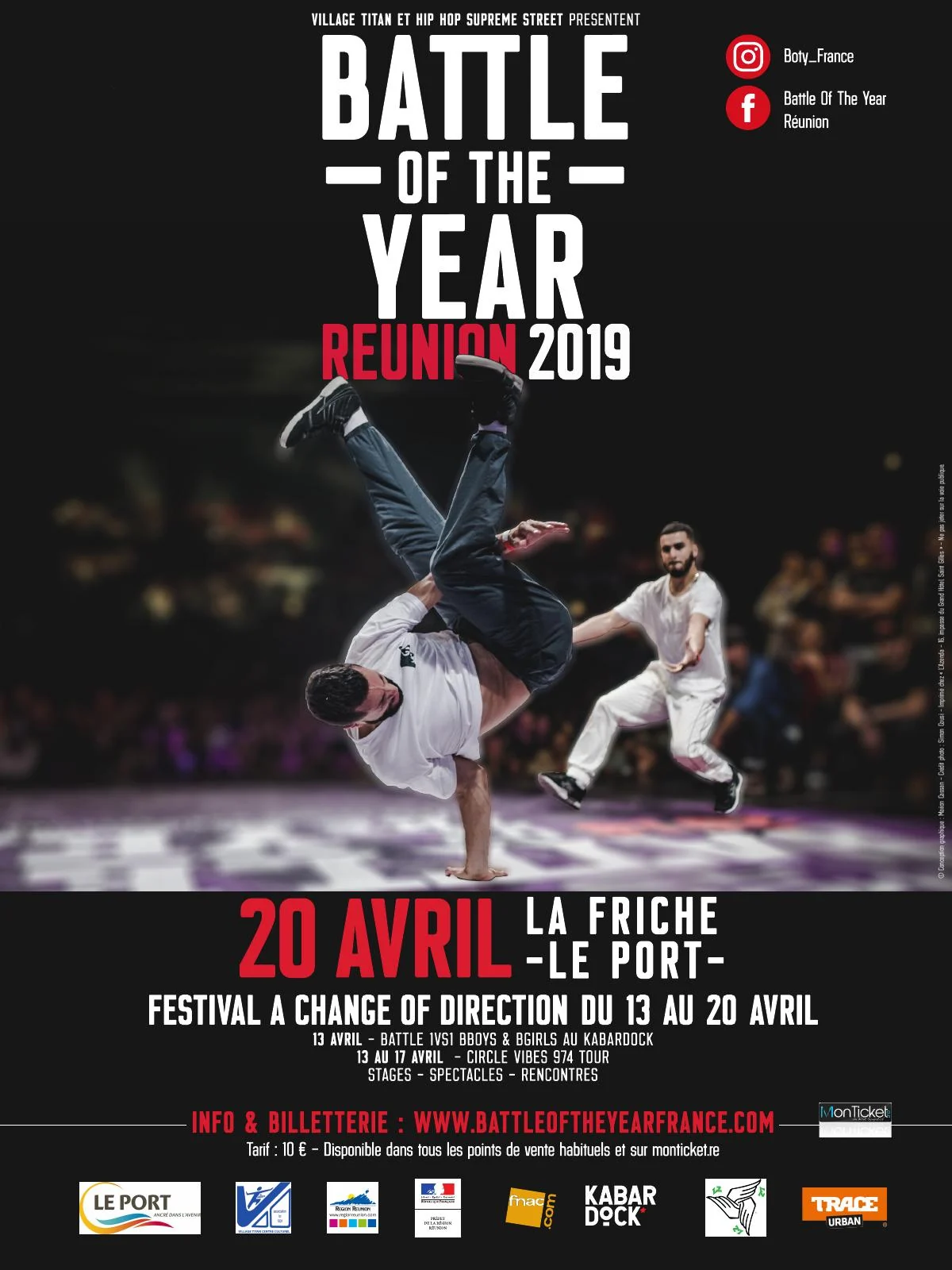 Affiche Battle of the Year — Réunion 2019