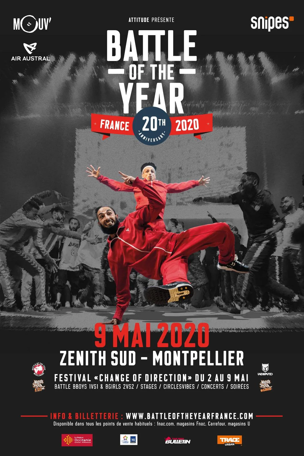 Affiche Battle of the Year — France 2020 — variante