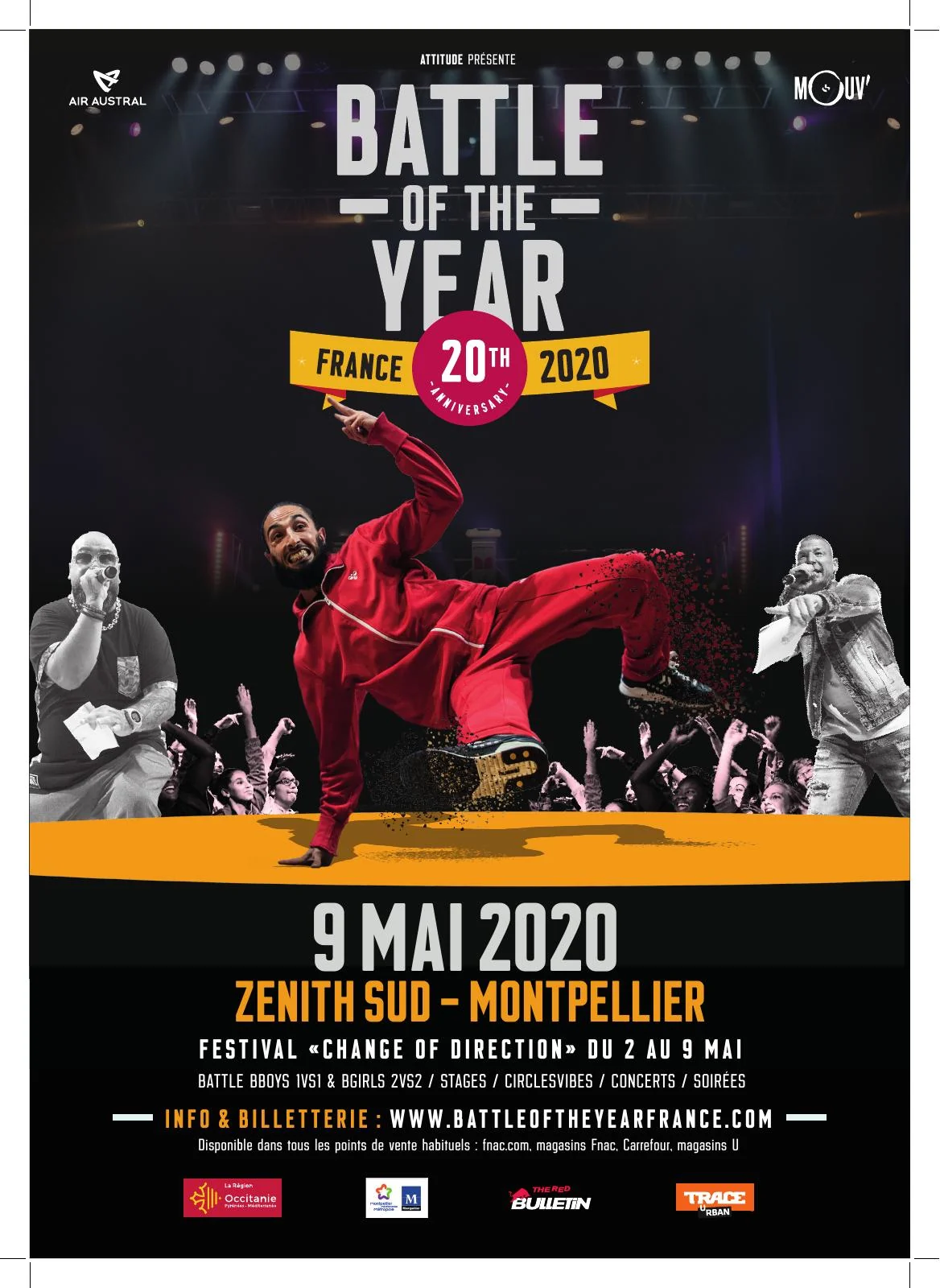 Affiche Battle of the Year — France 2020 — déclinaison